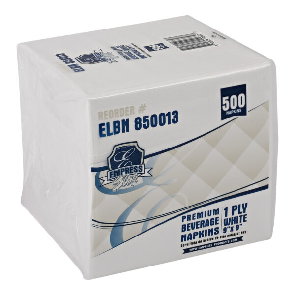 white 1 ply beverage napkins 4,000/case