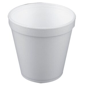 dart 16mj20 16 oz. medium squat white foam food container 500/case