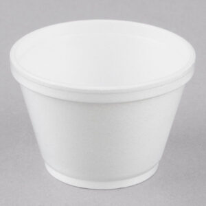 dart 6sj12 6 oz. white foam food container 1000/case