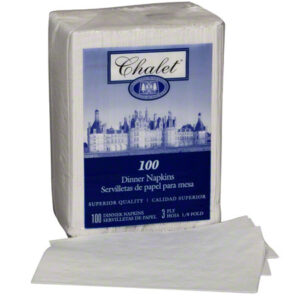 white 1/8 fold 15" x 17" 3 ply dinner napkins 2,000/case