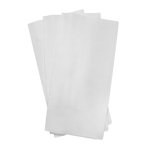white 1/8 fold 15" x 17" 3 ply dinner napkins 2,000/case