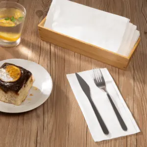white 1/8 fold 15" x 17" 3 ply dinner napkins 2,000/case