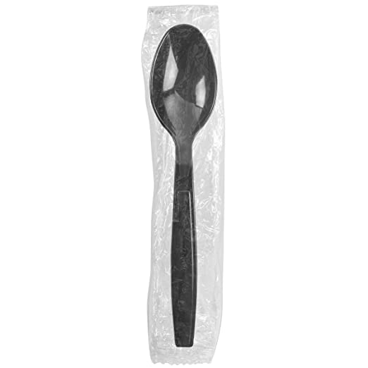 black heavy weight pp teaspoon, wrapped, dense pack plastic cutlery 1000 / cs (copy) (copy)