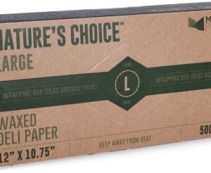 mcnairn kraft wax deli paper, interfolded deli sheets, 12" x 10.75" 12 / 500 cs