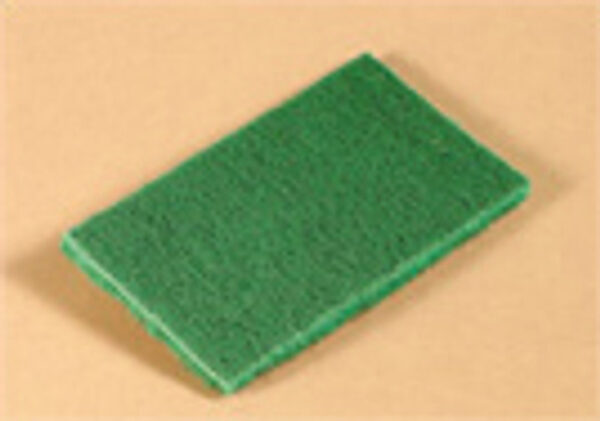 acs general purpose scouring pad green 6" x 9" medium duty 6 / 10 cs