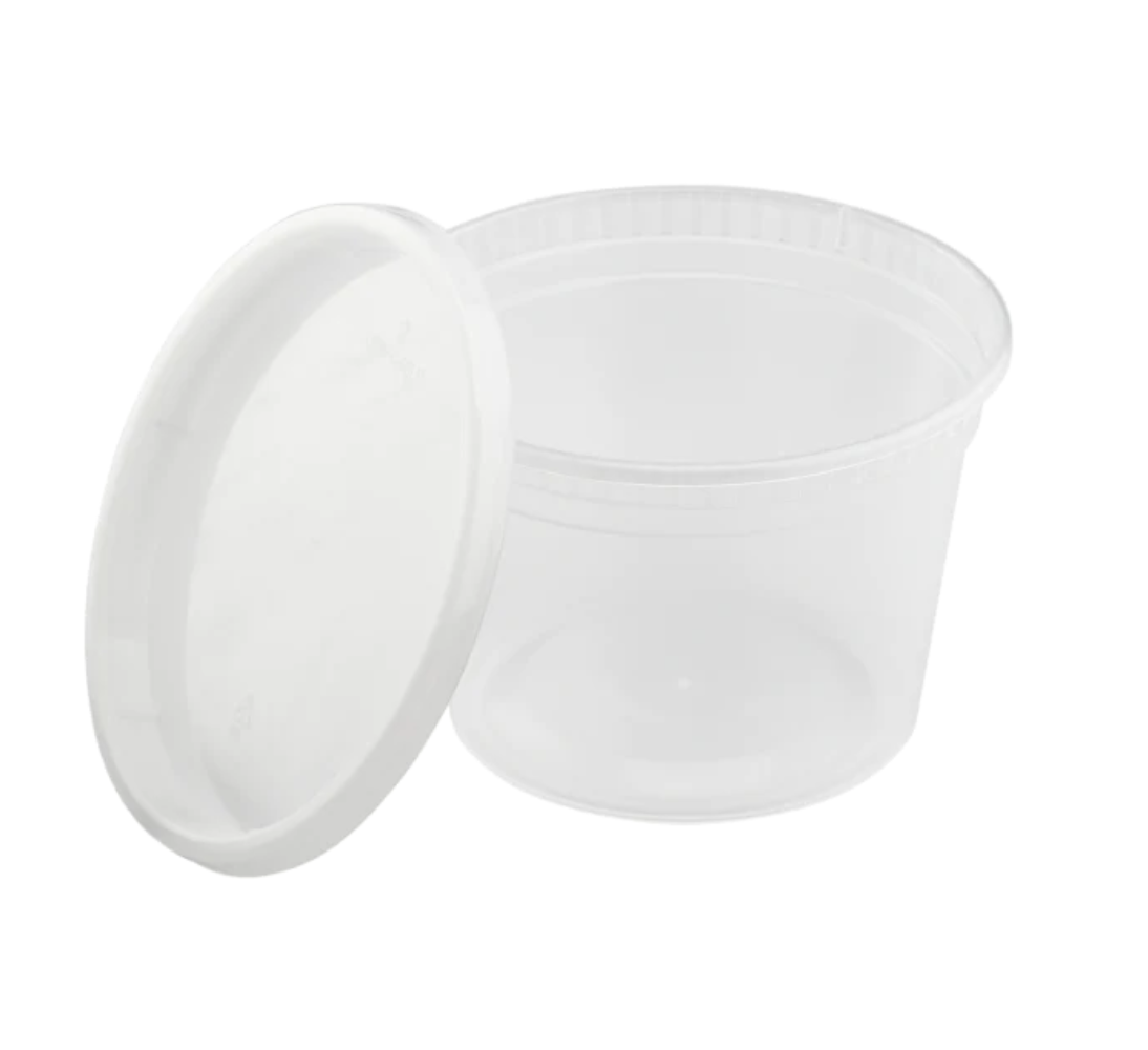 16 oz PP Heavy Duty Plastic Deli Container with Lids, Clear – 240/Case –  High Country Hand Protection