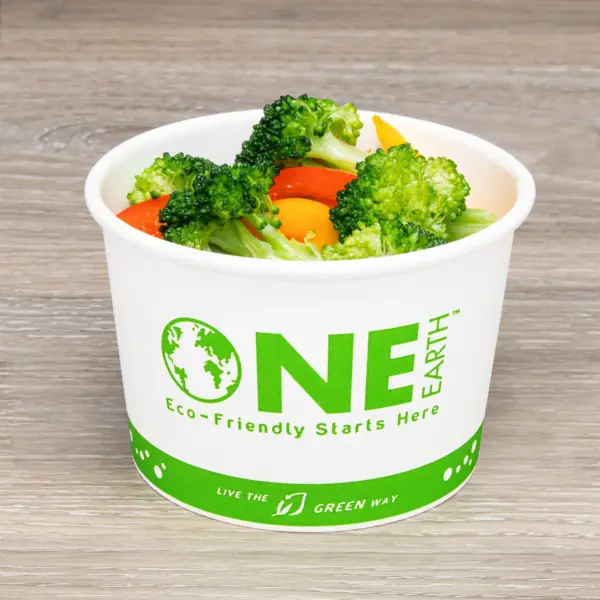 eco friendly pla lid for 12 oz kraft paper food cup, 100% compostable 500/case