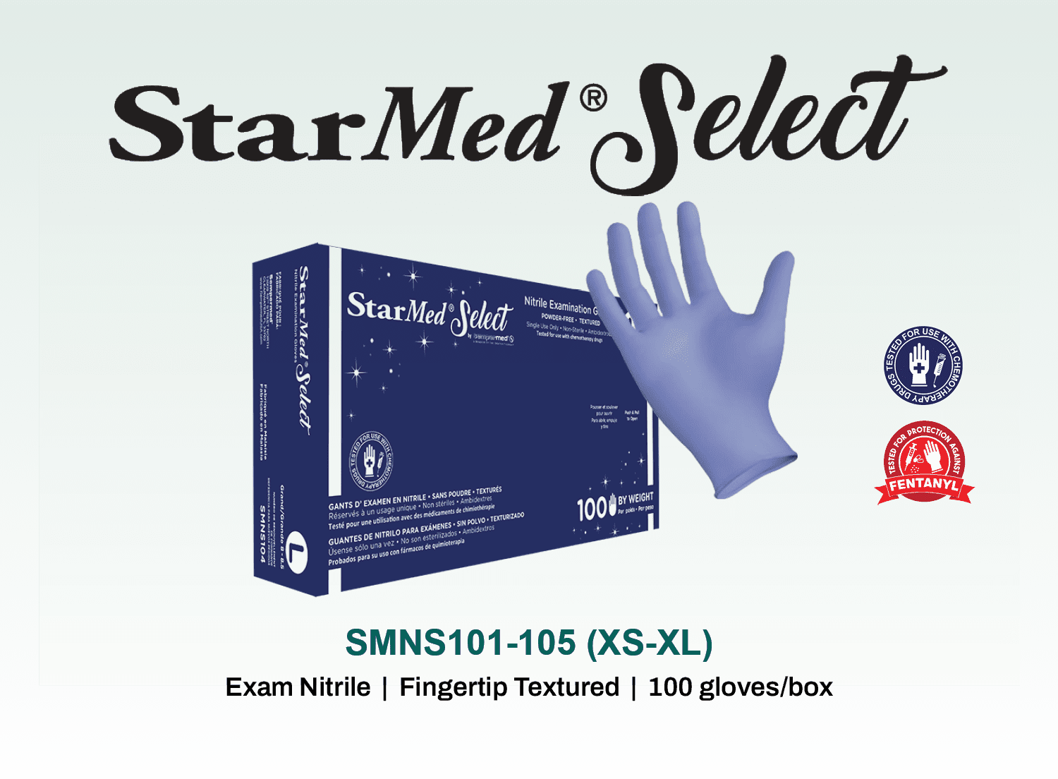 Sempermed Best Touch StarMed Rose Nitrile Exam Gloves With Aloe – 10 Boxes/Case, Professional Grade