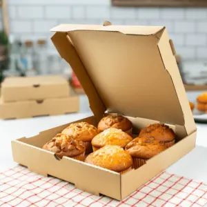 14" kraft pizza box, 50 / cs