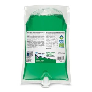 kleenline essentials fresh green foaming hand soap, 1000ml 6 / cs