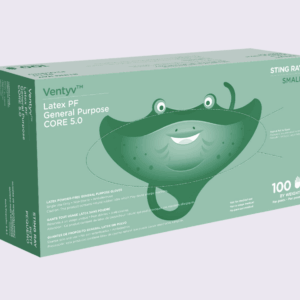ventyv stingray natural latex gloves, 5 mil, powder free 1,000/case