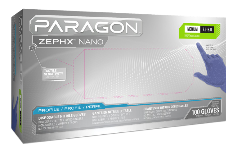 ventyv paragon blue nitrile gloves, 3.5 mil, powder free 1,000/case
