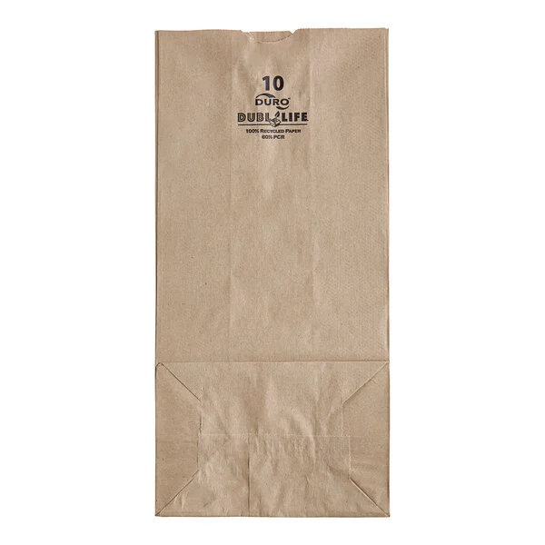 18410 duro 10# dubl life 35# basis sos bag kraft 6.31" x 4.19" x 13.38" 500 / cs