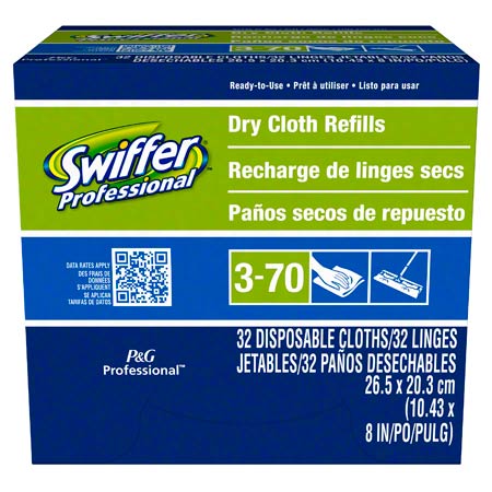 p&g professional swiffer floor sweeper dry cloths, unscented, regular refills, 32/bx 6 bx/cs (192 dusters)