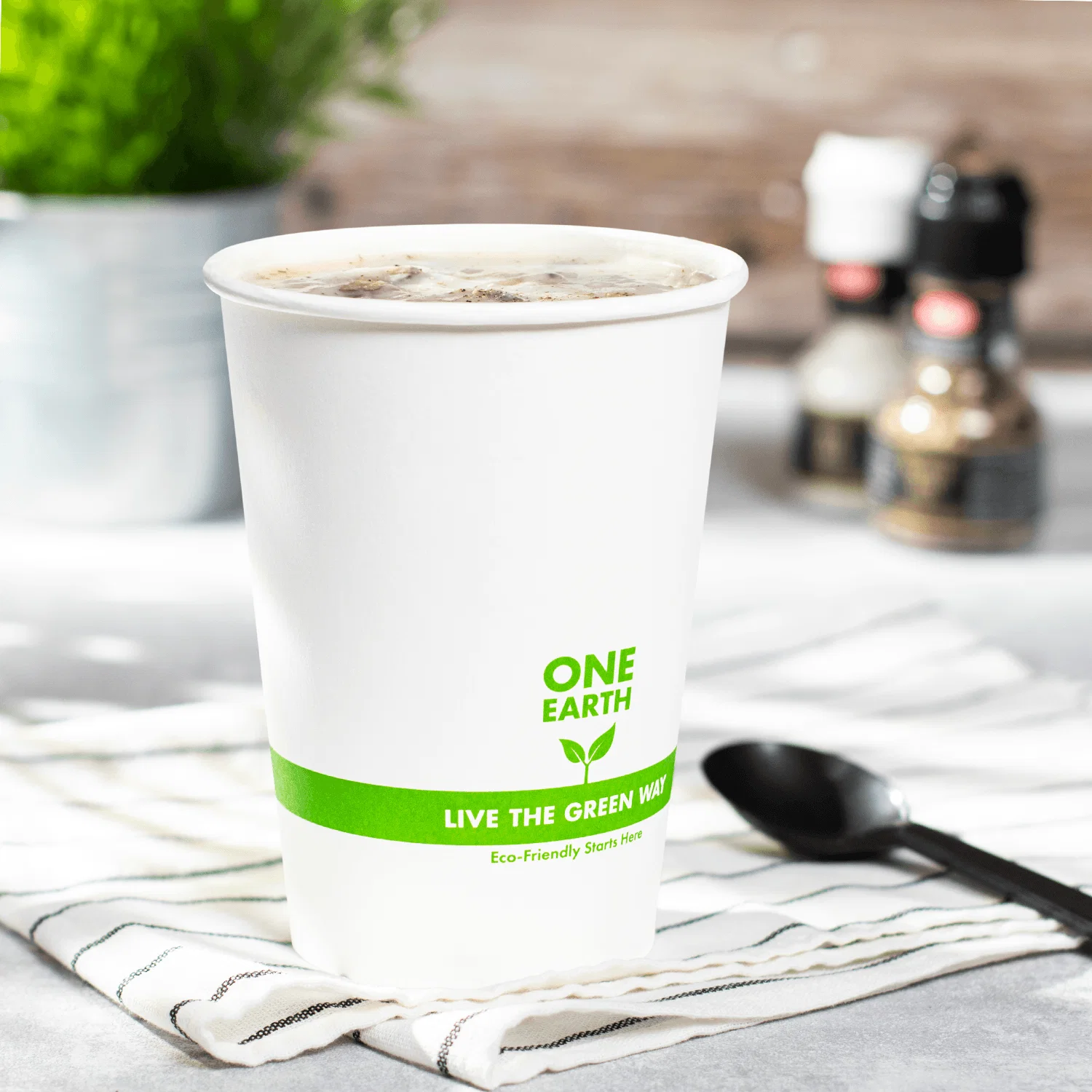 karat 32oz eco friendly food cup, generic print 500 cs