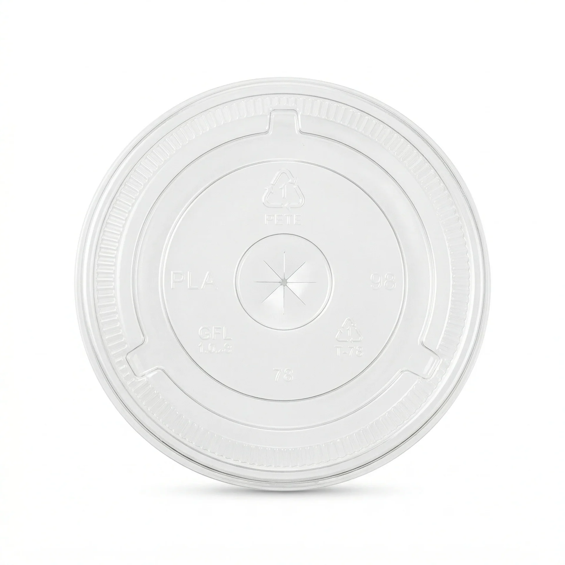 pla compostable plastic lid for 12 24 oz cold cups, clear 1000/case