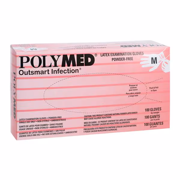 sempercare white latex exam gloves, 5.5 mil, powder free 1,000/case (copy) medium